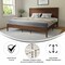 Flash Furniture Brown King Wooden Platform Bed with Headboard MG-09003KB-K-BRN-GG - alternate 6